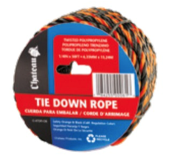 Orange black rope tie down